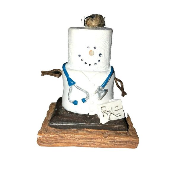 Marshmallow Doctor RX Christmas Ornament 2" Resin Original S'mores 2016 - Picture 1 of 4